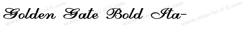 Golden Gate Bold Ita字体转换